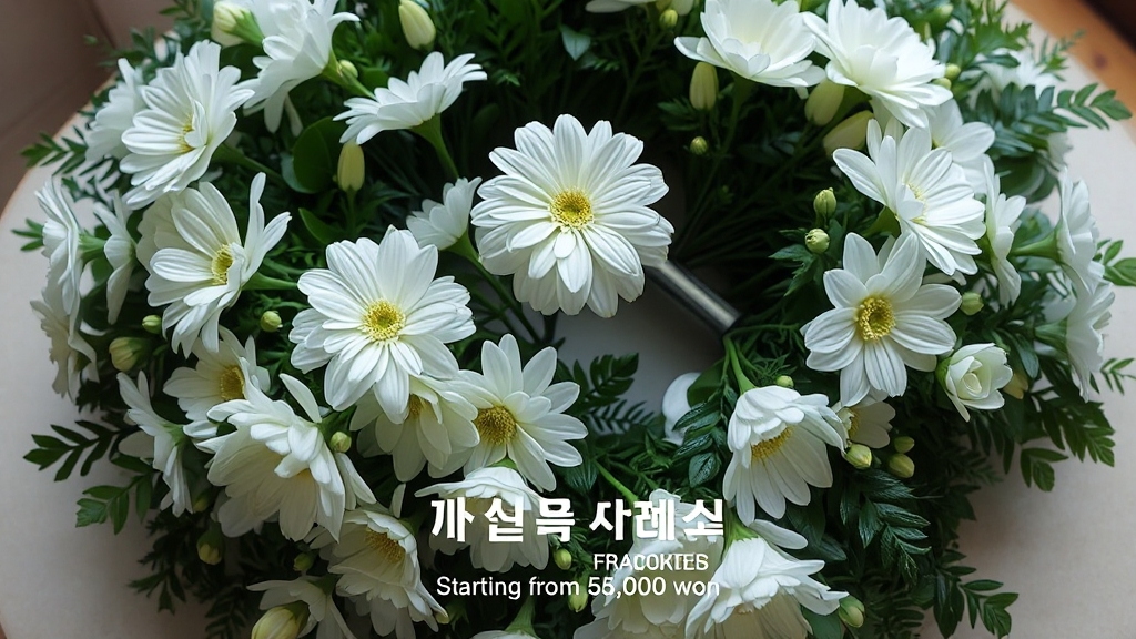 화환 종류, 디자인, 가격 정보 (realistic 스타일)