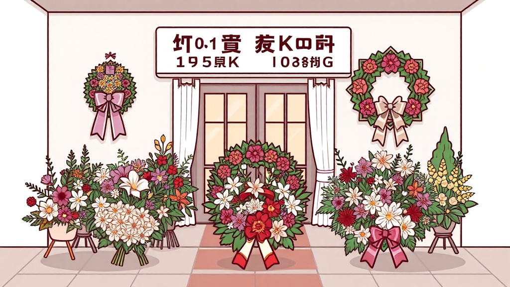 익산 화환 전문점 서비스 비교 (cartoon 스타일)