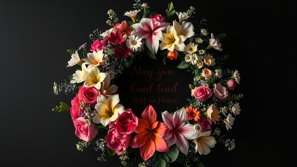 근조화환 문구 가이드 (realistic 스타일)